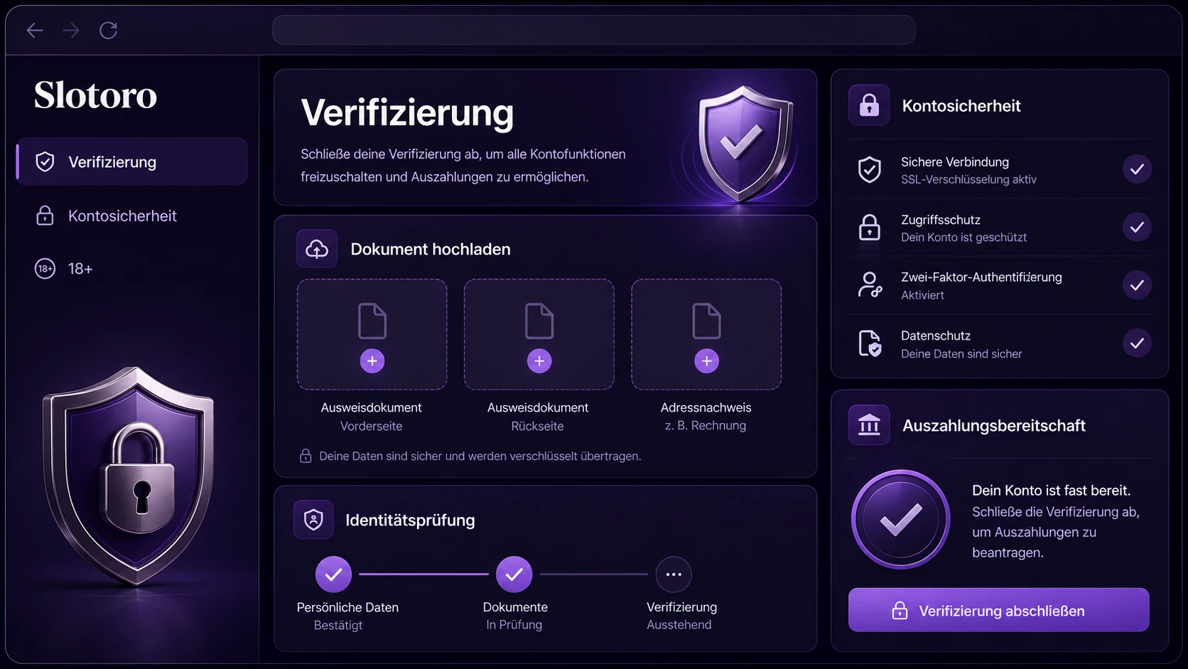 Verifizierung nach dem Login